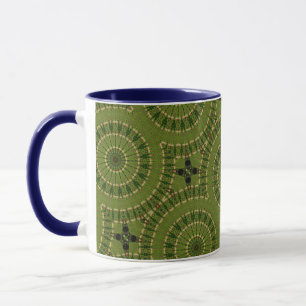 Taza Mandala de la rueda verde / Grünes Rad Mandala