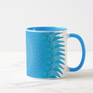 Taza Mandala del sol azul claro