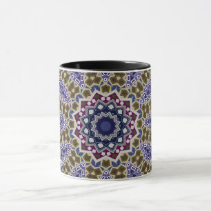 Taza Mandalá étnico folclórico abstracto ornamental tra