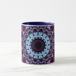 Taza Mandala Geometric Circle Fractal Retro Hippie Mug