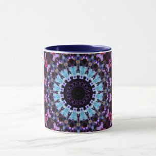 Taza Mandala Geometric Circle Fractal Retro Hippie Mug