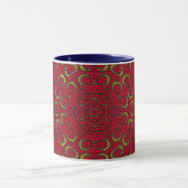 Taza Mandala Geométrica Rosette Retro Hippie Mug