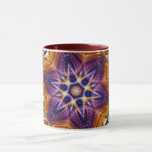 Taza Mandala Geométrica Rosette Retro Hippie Mug