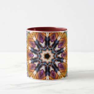 Taza Mandala Geométrica Rosette Retro Hippie Mug