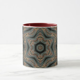 Taza Mandala Geométrica Rosette Retro Hippie Mug
