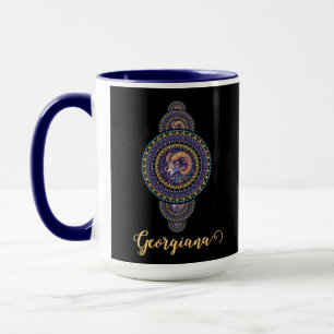 Taza Mandala ornamental Aries Whimsical Personalizada