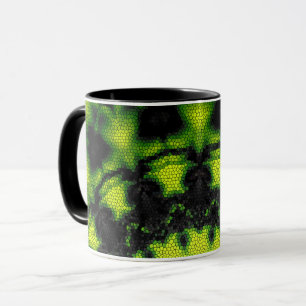 Taza Mandala patrón redondo caleidoscopio retro hi