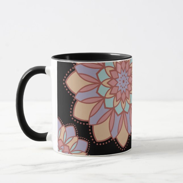 Taza Mandala Pétalos de Pastel (Izquierda)