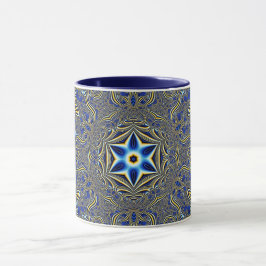 Taza Mandala Rosette Fractal Retro Hippie Mug