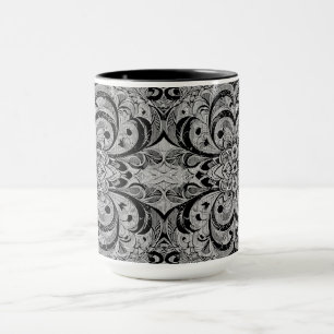 Taza Mandalas Sinfonía de Color – Floral Psicodélico Au