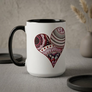 Taza Mandalas Vintage de Corazón