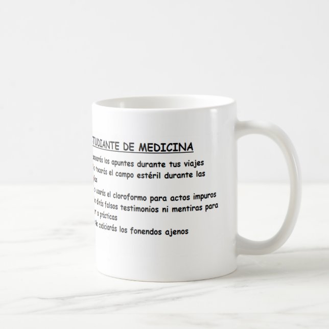 Taza mandamientos medicina (Derecha)