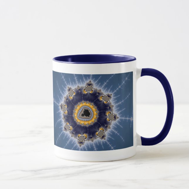 Taza Mandelbrot dorado - Fractal Mug (Derecha)