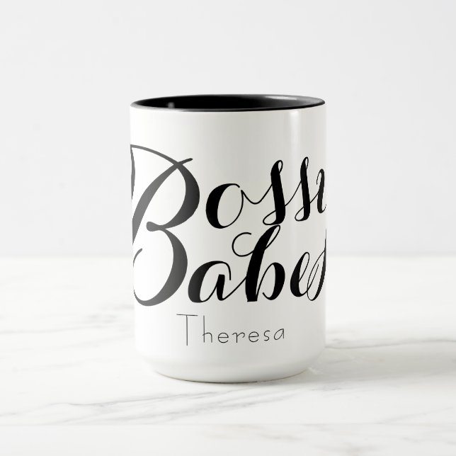 Taza mandona del nombre del personalizar de Boss (Centro)