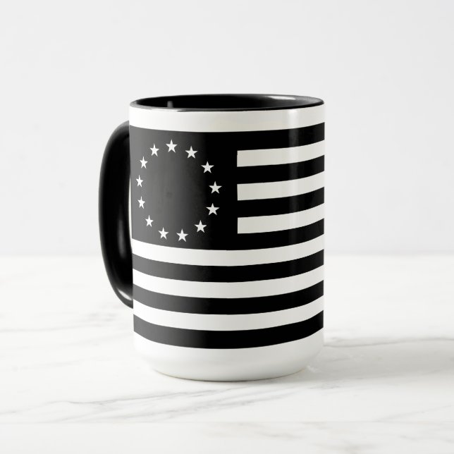 Taza Manga, Bandera de Betsy Ross o Bandera estadounide (Anverso izquierdo)