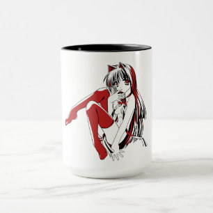 Taza Manga de R & B, Anime de Gata Neko Furry Loli
