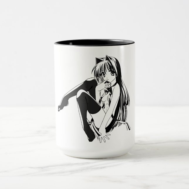 Taza Manga, Neko Catgirl Furry Kawaii Loli (Centro)