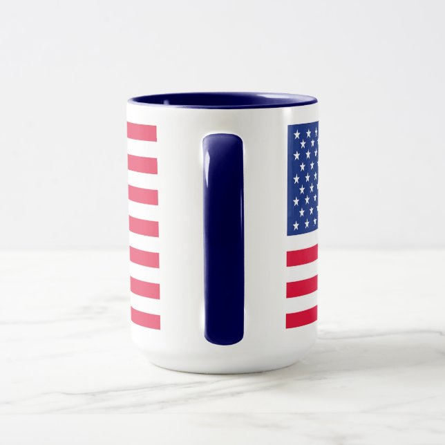 Taza Mango azul Mug Bandera Americana (Asa)