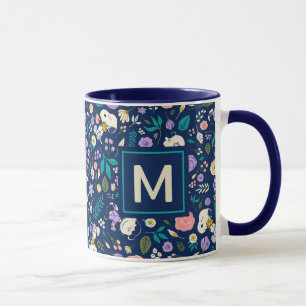 Taza Maní En Patrón De Bloom   Añadir su monograma