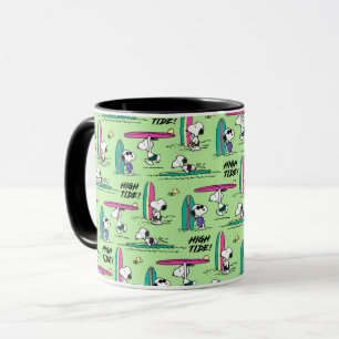 Taza Maní   Patrón de marea alta del océano Snoopy