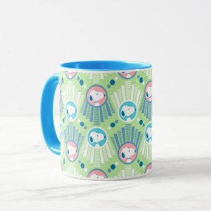 Taza Maní Patrón de sueños de decoro verde de la Mint