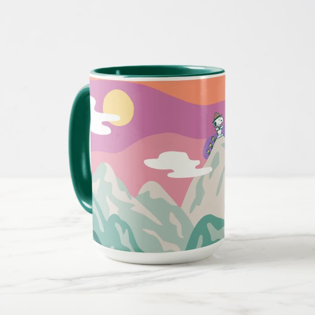 Taza Maní | Snoopy & Troop Senderismo por la montaña (Anverso izquierdo)