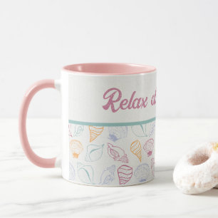 Taza Manipulación del patrón de conchas marinas