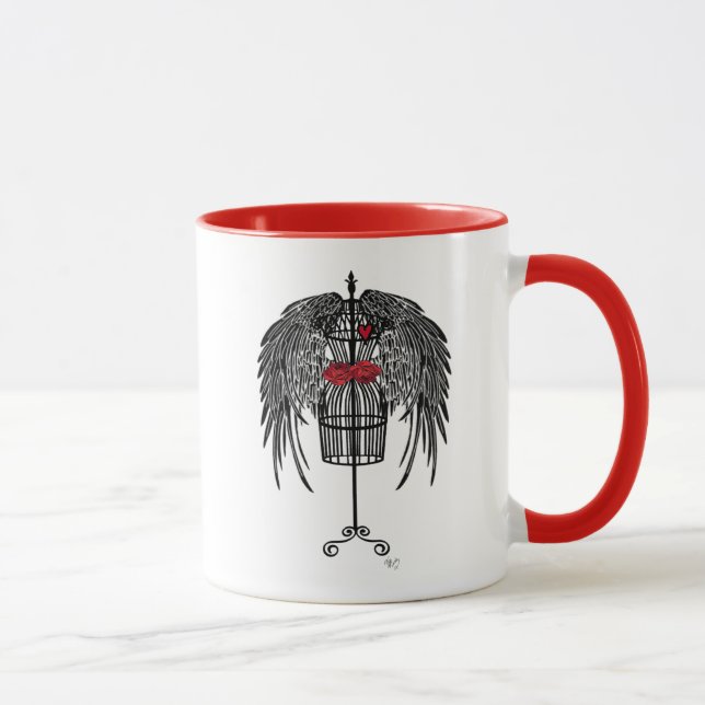 Taza Mannequina con alas negras (Derecha)