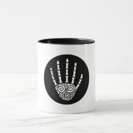 Taza Mano de esqueleto espiral