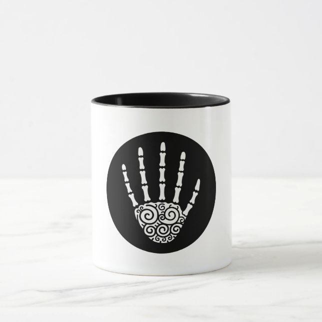 Taza Mano de esqueleto espiral (Centro)