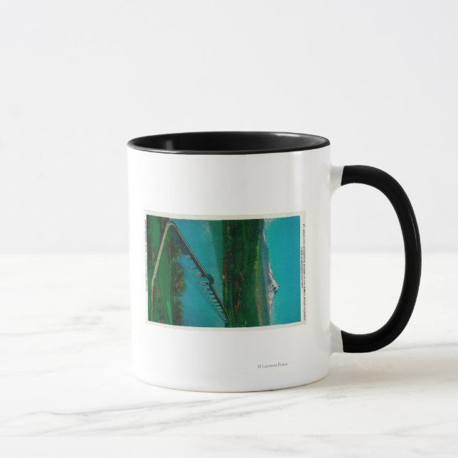 Taza Mano e puente interestatal en salmón blanco (Derecha)