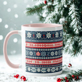 Taza Mano rosa Navidades feos Sweet Snowflake