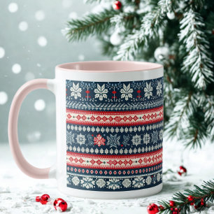 Taza Mano rosa Navidades feos Sweet Snowflake
