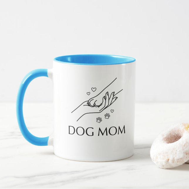 Taza Mano y Pata de Mamá Perro (Con donut)