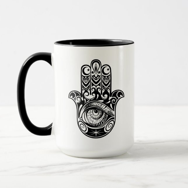 Taza Mano Zendoodle de Hamsa (Izquierda)