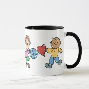 Taza Manos extendidas de paz y amor