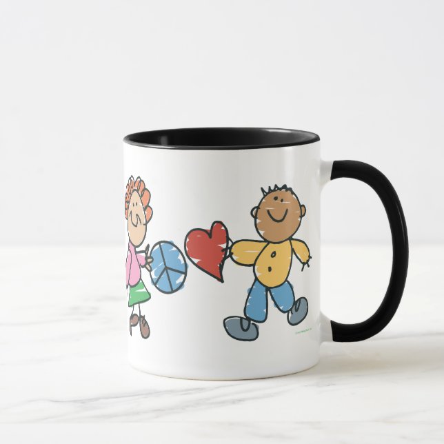 Taza Manos extendidas de paz y amor (Derecha)
