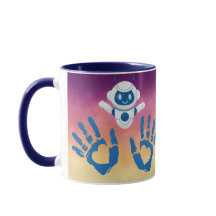 Manos Robot Heart en Gradiente Sunset