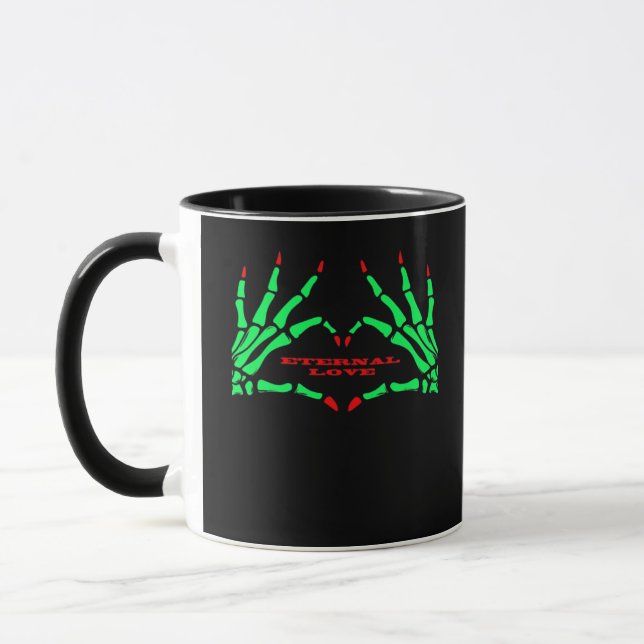 Taza Manos Skeleton - Halloween divertida (Izquierda)