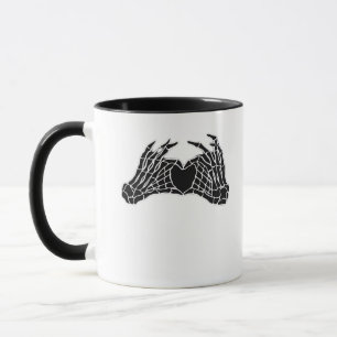 Taza Manos Skeleton Heart - Clásico