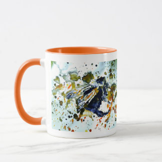 Taza Manosee la abeja en pintura salpicada