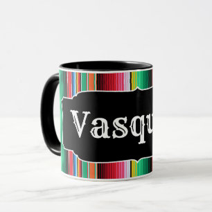 Taza Manta mexicana de Serape del español de encargo