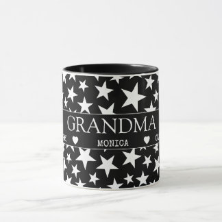 Taza Manta personalizada para abuela con nombres de nie