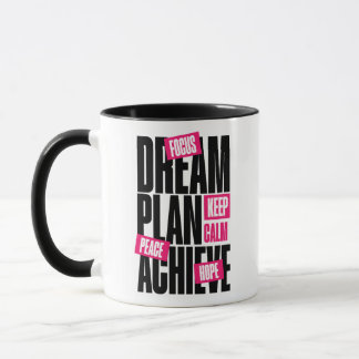 Taza Mantén la Calma Enfócate Esperanza Paz Motivaciona