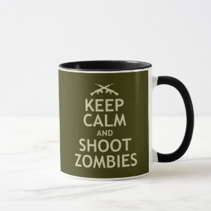 Taza Mantén la Calma y Mata Zombies