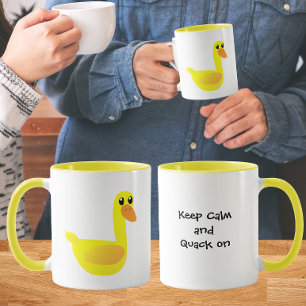 Taza Mantén la Calma y sigue Graznando Humor de Pato