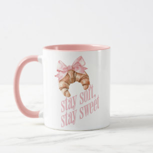 Taza Mantén suave, mantén dulce Bollo de Croissant