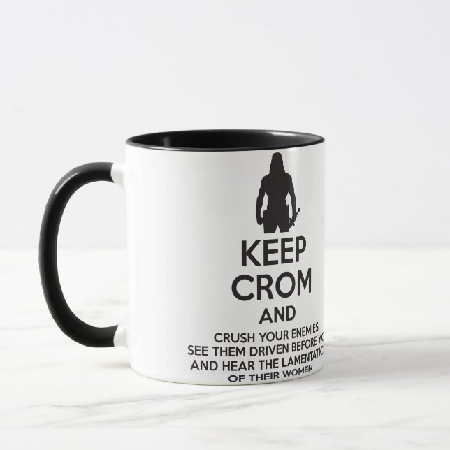 Taza Mantener Crom y aplastar tus enemigos (Izquierda)