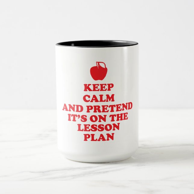 Taza Mantener la calma de los profesores (Centro)