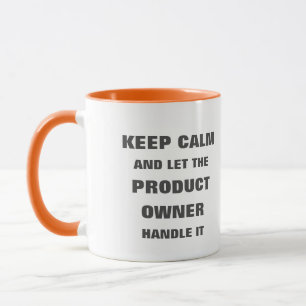 Taza Mantener la calma y dejar que el propietario del p